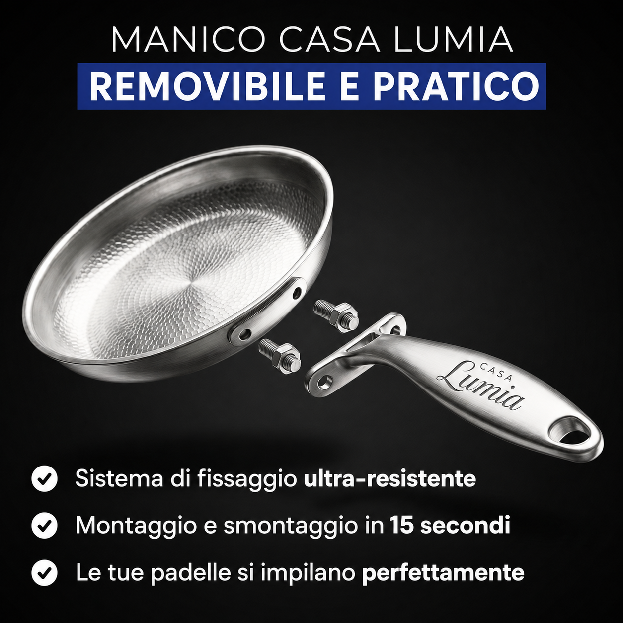 Padella in Titanio Puro al 100% per una Cucina Senza Tossine