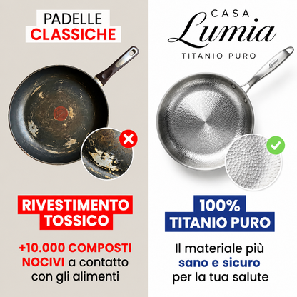 Padella in Titanio Puro al 100% per una Cucina Senza Tossine