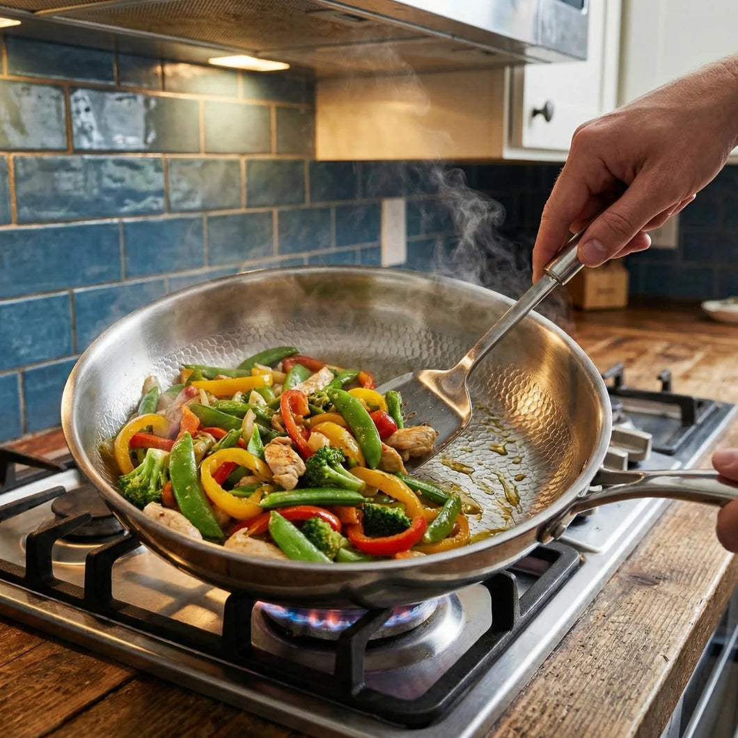 Padella in Titanio Puro al 100% per una Cucina Senza Tossine